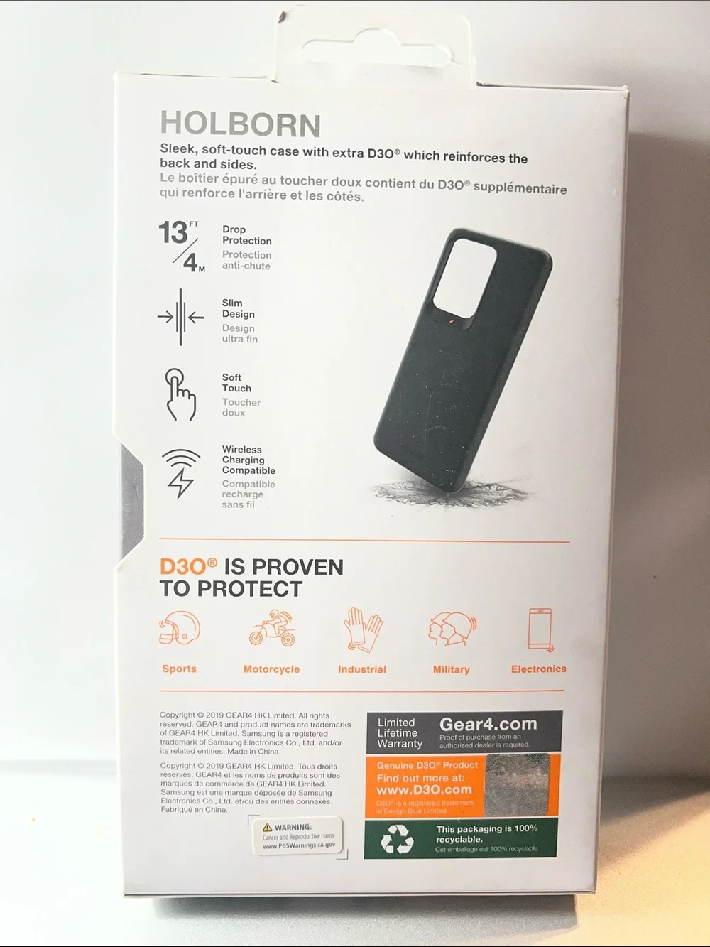 Samsung Holborn Gear4 Black Slim Protective Case for Galaxy S20 Ultra 5G